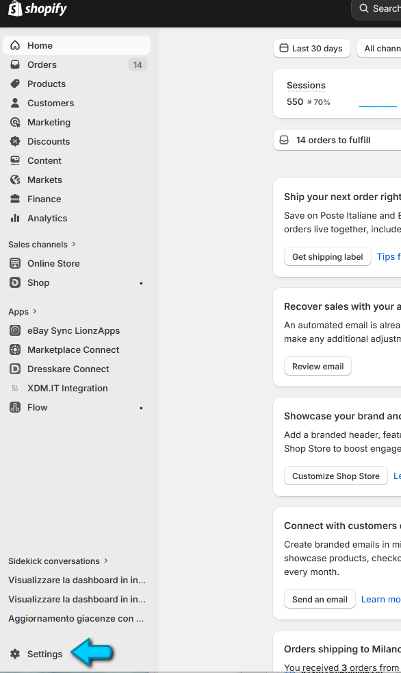 Shopify Setup