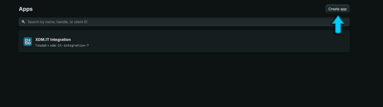 shopify integration create app